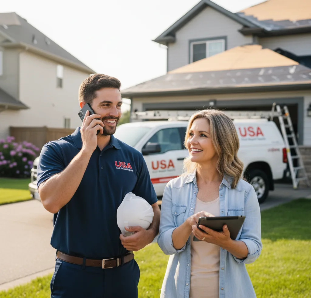 USA Roof Repair Experts customer support in Oshkosh